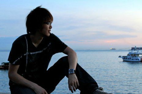 Chris looking out across the harbour